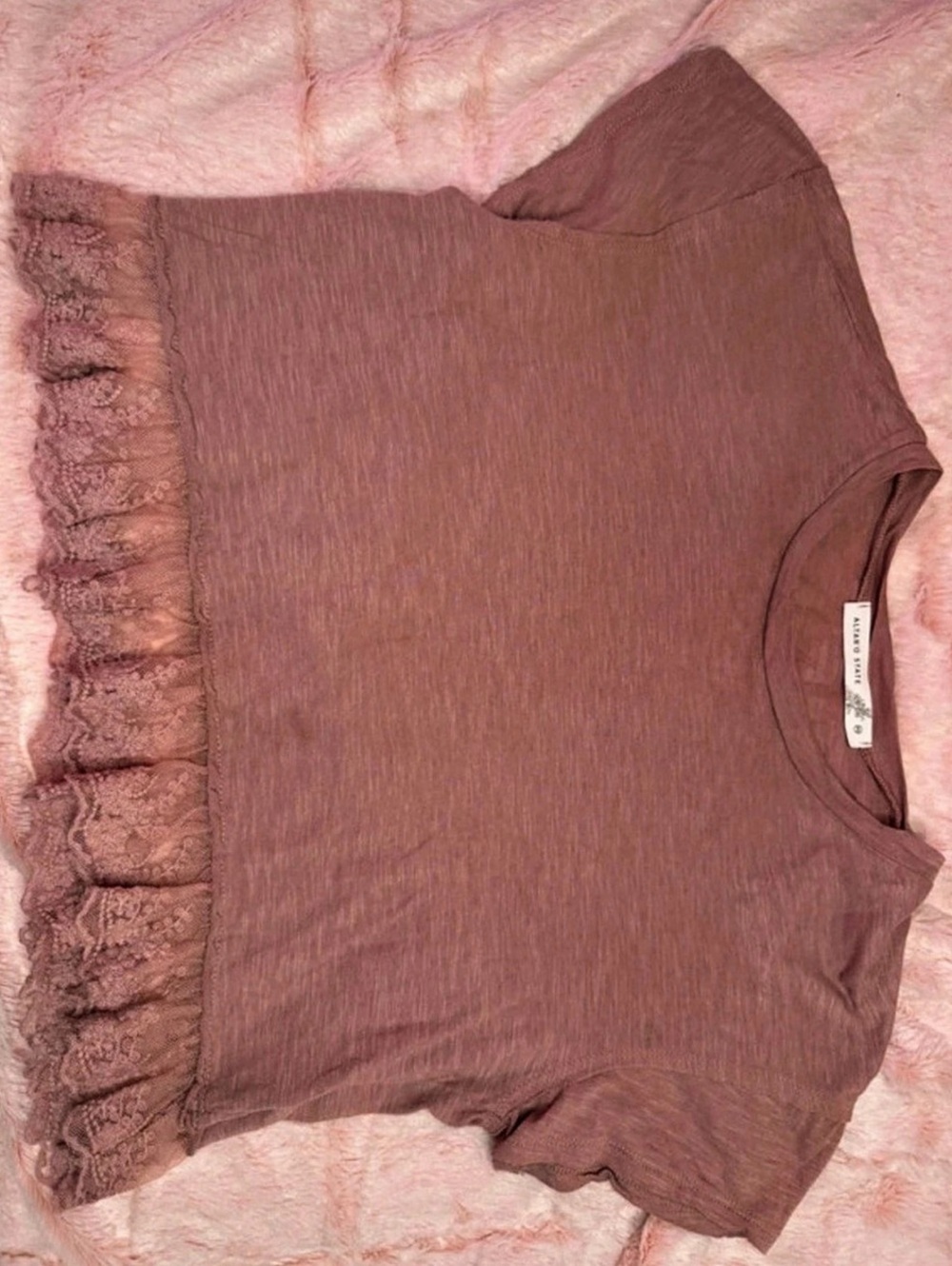 Altar'd State Short Sleeve Top in Pink- NWOT